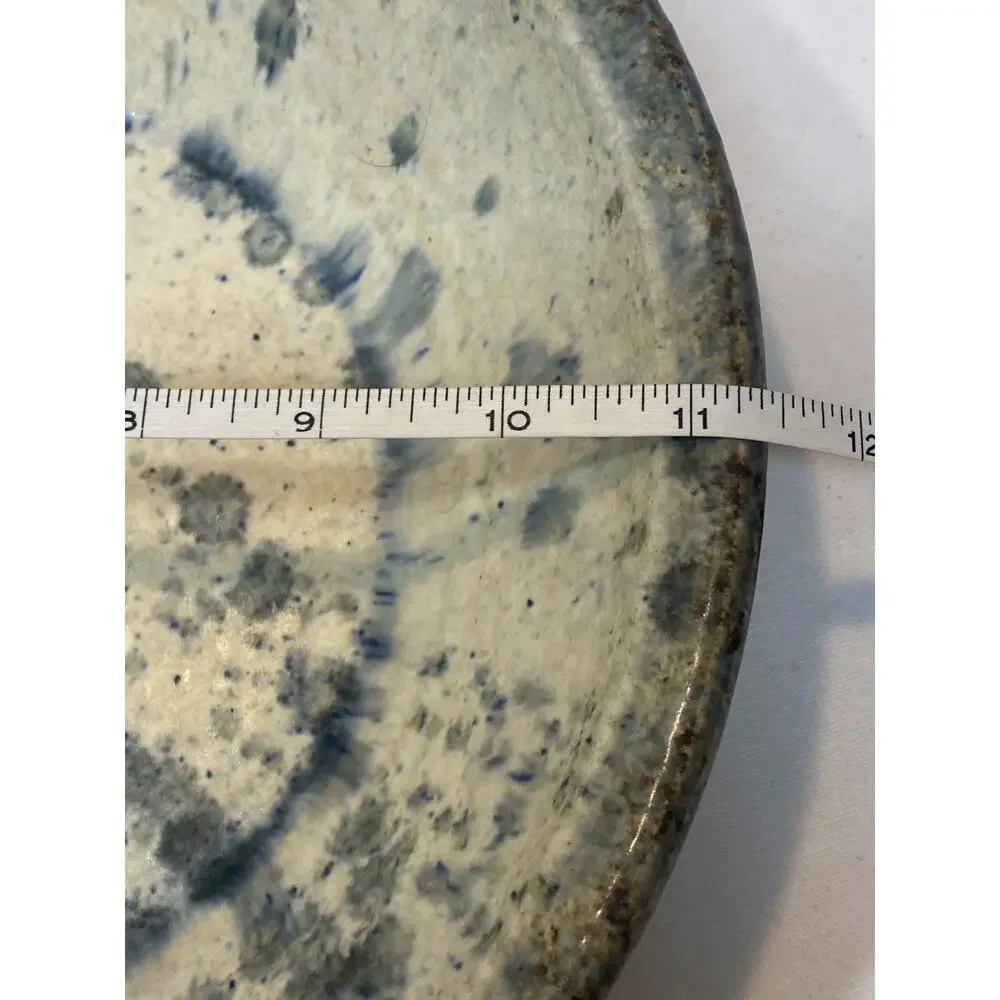 Spatterware Pottery Dish Signed Tromp